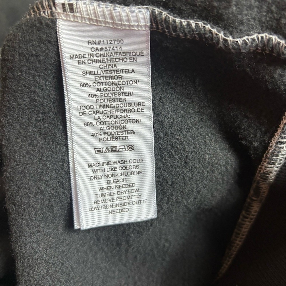 True Religion Hoodie Mens XL Black Full Zip Buddha Logo Graphic Fleece - Picture 5 of 9